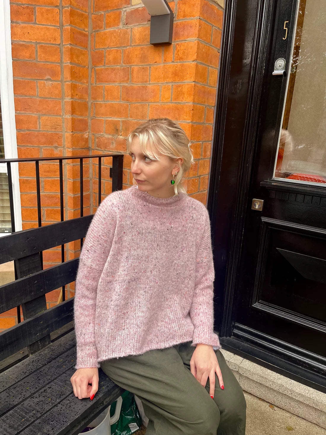 Fine Funnel Neck Sweater Knitting Kit