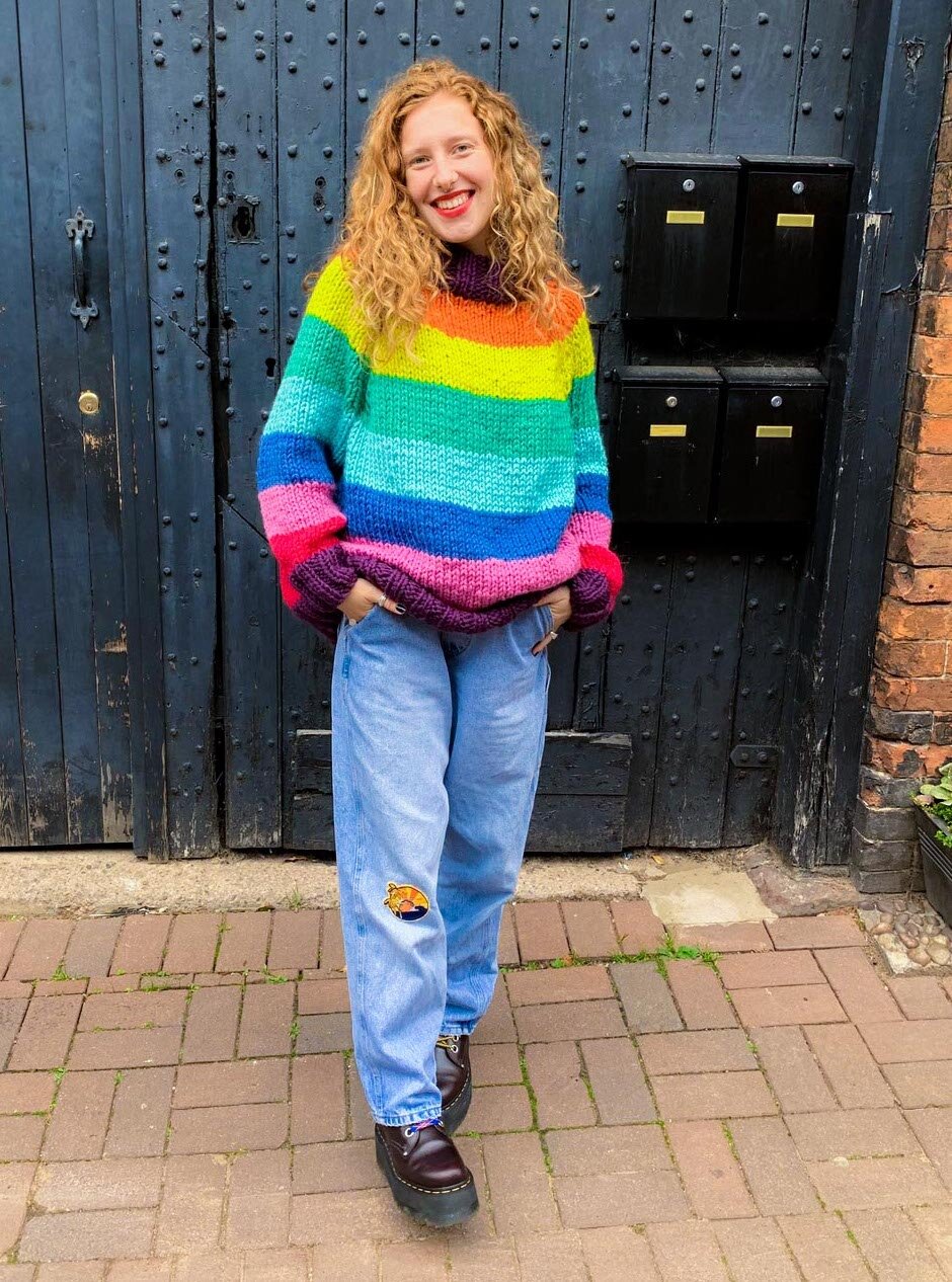 Rainbow Jumper Knitting Pattern (download)