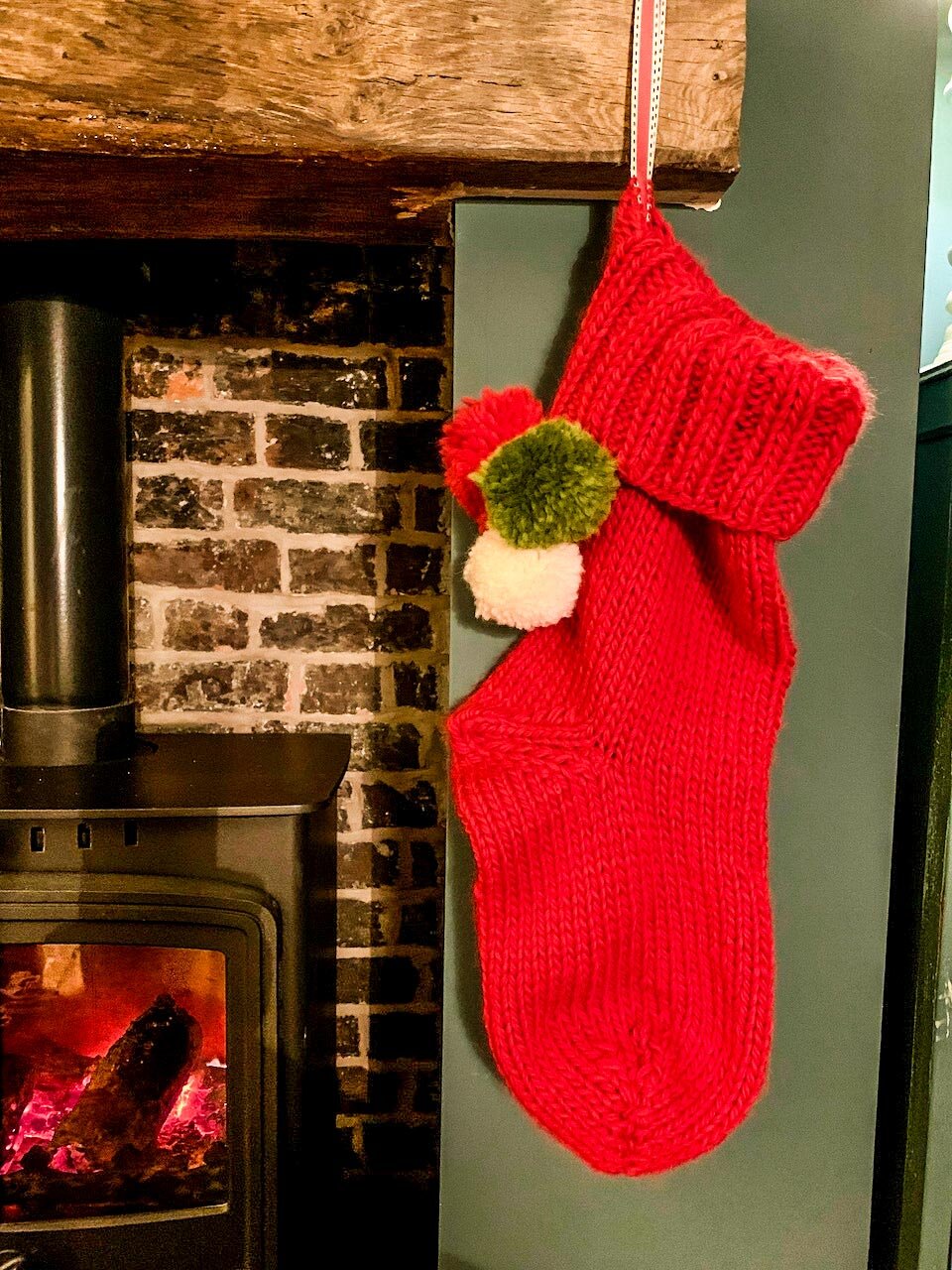 Chunky Christmas Stocking Knitting Pattern (download)